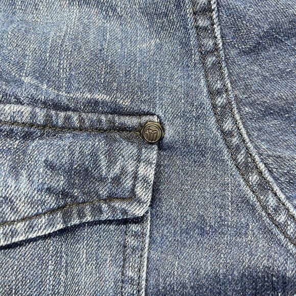 Harley-Davidson Denim Button-Down Shirt Men’s XL Blue Prison Style Workwear - Picture 10 of 13